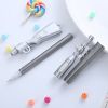 3pcs Creative 98K Sniper Gun Shaped Gel Pen With Light, Cute Rifle Shaped Fountain Pen