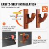 VEVOR Gun Rack Wall Mount, Horizontal Gun Rack and Shotgun Hooks, Single Gun Storage Display Rack For Wall, Gun Holder with Soft Padding holds Rifles