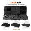 VEVOR Tactical Range Case, Outdoor Tactical Hard Case with 3 Layers Fully-protective Foams, 42 inch lockable Hard Tactical Range Case with Wheels