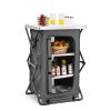 Folding Camping Storage Cabinet with 3 Shelves and Carry Bag