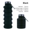 500ml outdoor retractable water bottle portable collapsible silica gel sports cup