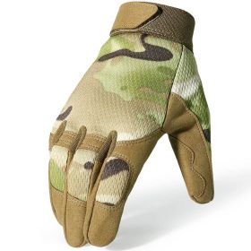 Tactical Gloves Camo Military Army Cycling Glove Sport Climbing Paintball Shooting Hunting Riding Ski Full Finger Mittens Men (Color: A9 Multicam, size: L)