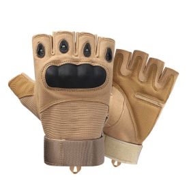 Tactical Military Gloves Shooting Gloves Touch Design Sports Protective Fitness Motorcycle Hunting Full Finger Hiking Gloves (Color: Khaki 2, size: XL)