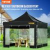 VEVOR Pop Up Canopy Tent, 10 x 10 FT, Outdoor Patio Gazebo Tent with Removable Sidewalls and Wheeled Bag